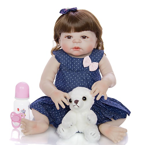 

KEIUMI 22 inch Reborn Doll Baby & Toddler Toy Reborn Toddler Doll Baby Girl Gift Cute Washable Lovely Parent-Child Interaction Full Body Silicone 23D09-C330-H86-T19 with Clothes and Accessories for