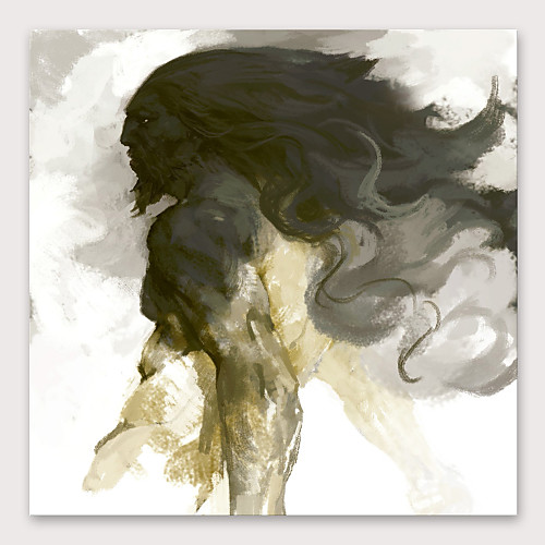 

Oil Painting Hand Painted Square Abstract People Modern Stretched Canvas