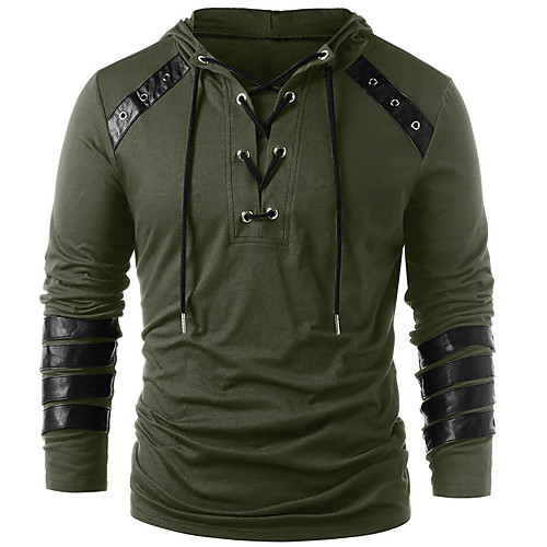 

Men's Hoodie Solid Colored Hooded Basic Hoodies Sweatshirts Black Army Green Gray
