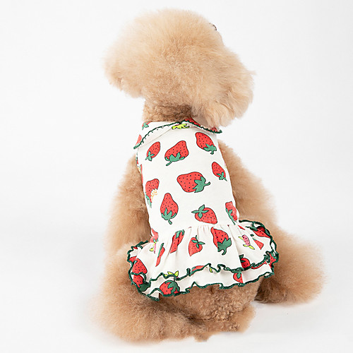 

Dog Dress Pajamas Floral Botanical Casual / Sporty Cute Party Casual / Daily Dog Clothes Puppy Clothes Dog Outfits Warm Red Costume for Girl and Boy Dog Cotton XXXS XXS XS S M L