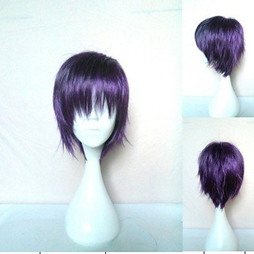 

Cosplay Costume Wig Synthetic Wig Cosplay Wig Yato Noragami Straight Cosplay Pixie Cut Layered Haircut Wig Short Purple Synthetic Hair 10 inch Women's Cosplay Synthetic Purple hairjoy