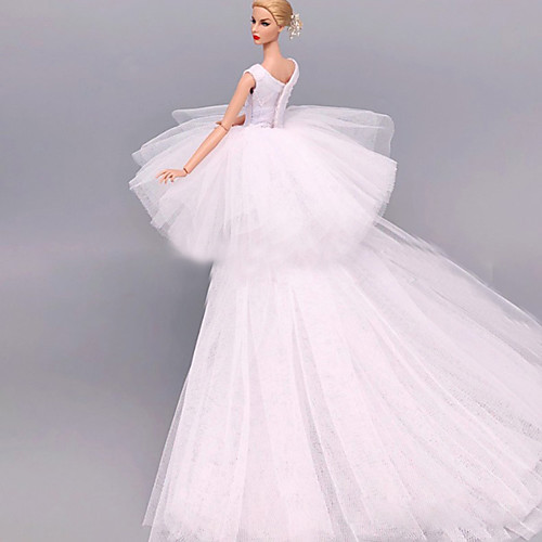 

Doll accessories Doll Clothes Doll Dress Wedding Dress Party / Evening Wedding Ball Gown Tulle Lace Silk / Cotton Blend For 11.5 Inch Doll Handmade Toy for Girl's Birthday Gifts Doll Not Included