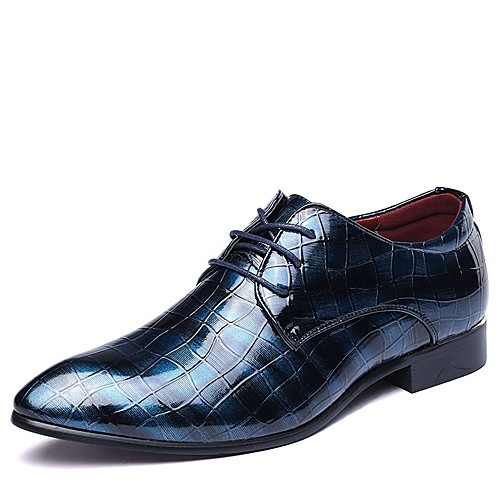 

Men's Oxfords Floral Patent Leather Daily PU Black Red Blue Fall Summer