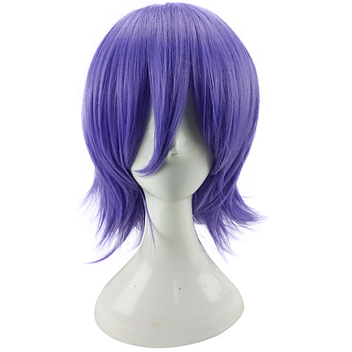 

Cosplay Costume Wig Synthetic Wig Cosplay Wig Lelouch Lamperouge Code Geass Curly Cosplay Layered Haircut Wig Short Purple / Blue Brown Red Dark Purple Synthetic Hair 12 inch Men's Cosplay Synthetic