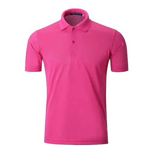 

Men's Golf Polo Shirts Short Sleeve Breathable Quick Dry Soft Athleisure Outdoor Summer Cotton White Black Purple Yellow Red / Stretchy