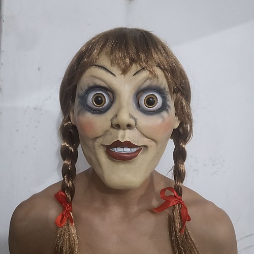 

Latex Mask Scary Costume Inspired by Annabelle Beige Steampunk Halloween Halloween Teen Adults' Women's Men's
