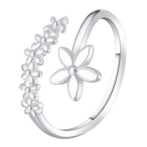 

Women's Ring 1pc White Silver Gray Platinum Plated Alloy Stylish Daily Jewelry Cute