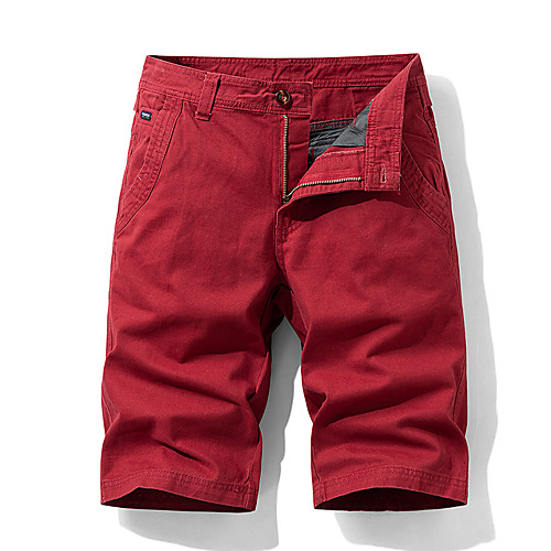 

Men's Hiking Shorts Solid Color Summer Outdoor 12 Standard Fit Breathable Quick Dry Sweat-wicking Wear Resistance Cotton Shorts Bottoms Black Red Army Green Grey Khaki Camping / Hiking Hunting