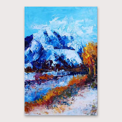 

Oil Painting Hand Painted Vertical Abstract Landscape Modern Stretched Canvas
