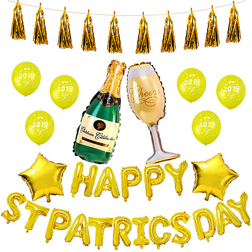 

Party Balloons 1112 pcs Stpatrics Day Party Supplies Latex Balloons Aluminum Balloons Boys and Girls Party Decoration 16-18inch for Party Favors Supplies or Home Decoration