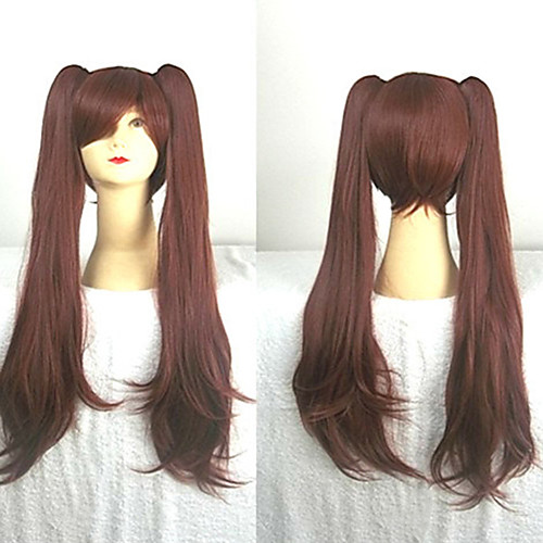 

Cosplay Costume Wig Synthetic Wig Cosplay Wig Izumi Sagiri Another Straight Cosplay With 2 Ponytails Wig Long Auburn Pink Blue Black Synthetic Hair 28 inch Women's Cosplay Black Brown hairjoy