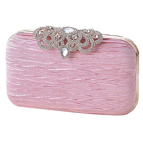 

Women's Bags Silk Evening Bag Crystals Sequin Party Event / Party Wedding Bags 2021 Handbags Black Blushing Pink Champagne