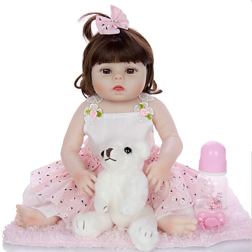 

KEIUMI 19 inch Reborn Doll Baby & Toddler Toy Reborn Toddler Doll Baby Girl Gift Cute Washable Lovely Parent-Child Interaction Full Body Silicone 19D13-C366-T19 with Clothes and Accessories for