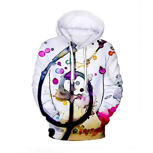 

Men's Daily Hoodie Graphic Hooded Basic Hoodies Sweatshirts White