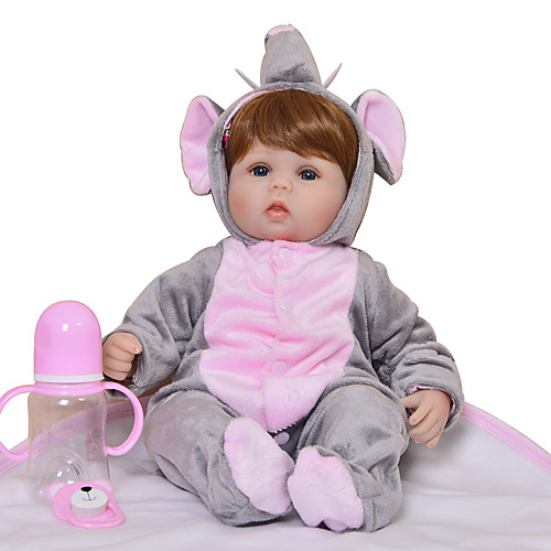 

KEIUMI 16 inch Reborn Doll Baby & Toddler Toy Reborn Toddler Doll Baby Boy Gift Cute Lovely Parent-Child Interaction Tipped and Sealed Nails Half Silicone and Cloth Body with Clothes and Accessories