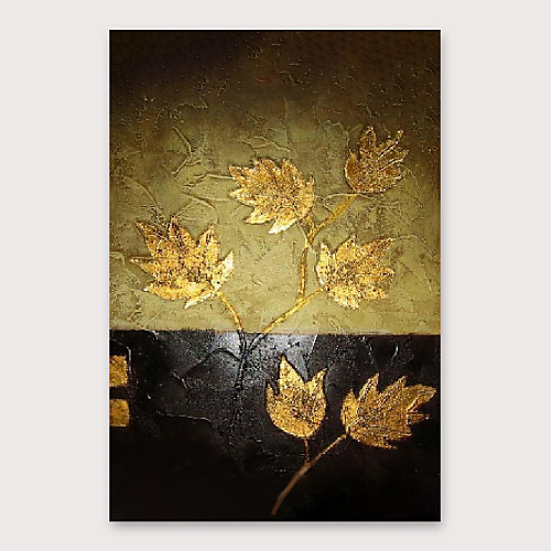 

Oil Painting Hand Painted Vertical Abstract Floral / Botanical Modern Stretched Canvas