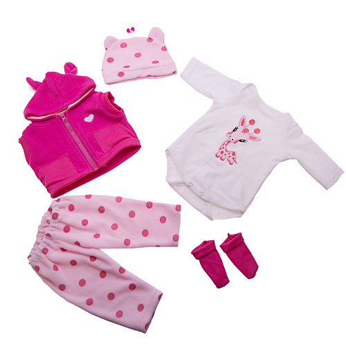 

Reborn Baby Dolls Clothes Reborn Doll Accesories Cotton Fabric for 17-18 Inch Reborn Doll Not Include Reborn Doll Giraffe Soft Pure Handmade Girls' 5 pcs