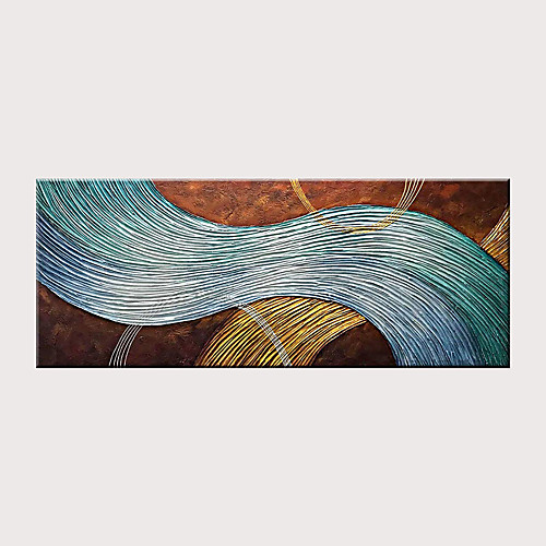 

Oil Painting Hand Painted Vertical Abstract Modern Rolled Canvas (No Frame)