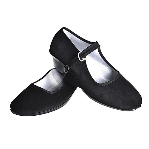

Women's Dance Sneakers Practice Trainning Dance Shoes Heel Thick Heel Black
