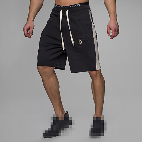 

Men's Running Shorts Athleisure Bottoms Drawstring Cotton Fitness Gym Workout Performance Running Training Breathable Quick Dry Soft Normal Sport Black Grey / Micro-elastic / Sweat-wicking