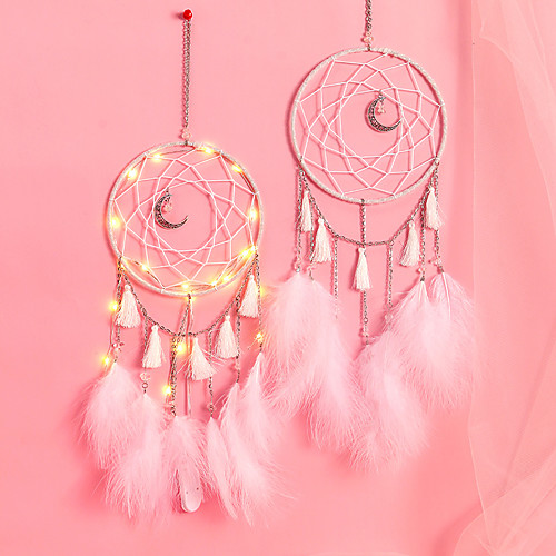 

LED BohoDreamCatcherHandmadeGiftWallHangingDecorArtOrnamentCraft Feather5016cmforKidsBedroomWeddingFestival