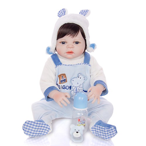 

KEIUMI 22 inch Reborn Doll Baby & Toddler Toy Reborn Toddler Doll Baby Boy Gift Cute Lovely Parent-Child Interaction Tipped and Sealed Nails Full Body Silicone 23D52-C219 with Clothes and Accessories