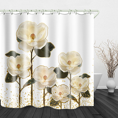 

Phnom Penh Flowers Digital Print Waterproof Fabric Shower Curtain For Bathroom Home Decor Covered Bathtub Curtains Liner Includes With Hooks