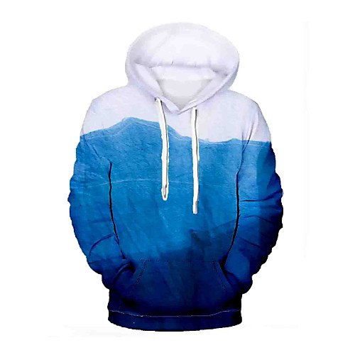 

Men's Daily Hoodie Tie Dye Graphic Hooded Basic Hoodies Sweatshirts Blue