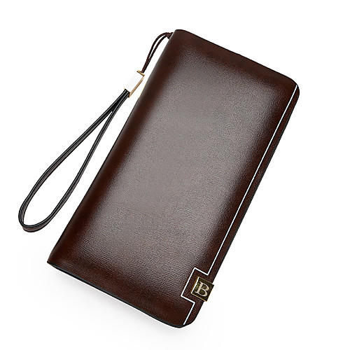 

Men's Bags PU Leather Leather Clutch Wallet Wristlet Bag Zipper Daily Outdoor Baguette Bag Red Brown Black Blue Brown