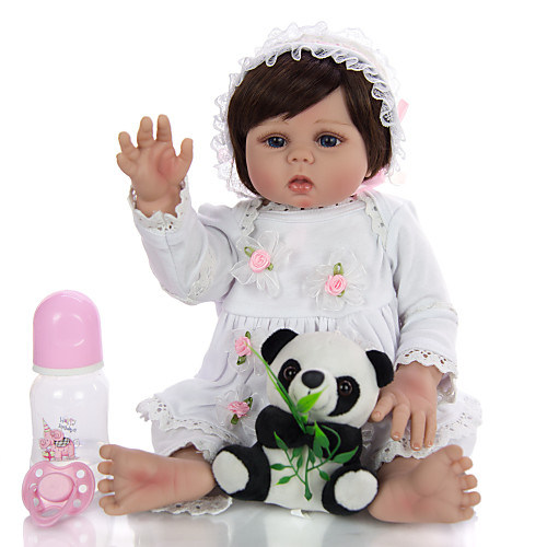 

KEIUMI 19 inch Reborn Doll Baby & Toddler Toy Reborn Toddler Doll Baby Girl Gift Cute Washable Lovely Parent-Child Interaction Full Body Silicone 19D21-C364-T11 with Clothes and Accessories for