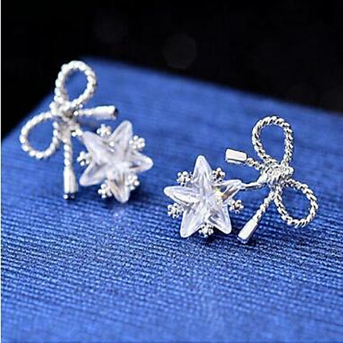 

Women's Stud Earrings Classic Love S925 Sterling Silver Earrings Jewelry Silver For Wedding Party Daily Festival 1 Pair