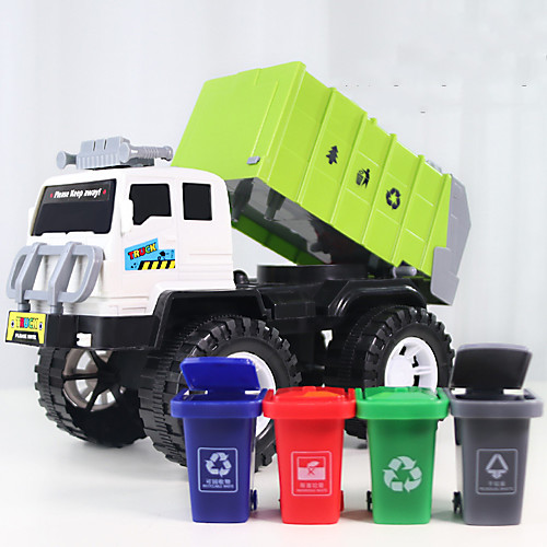 

Vehicle Playset Construction Truck Toys Engineering Vehicle Sanitation Vehicle Rubbish Truck Simulation Drop-resistant Plastic Mini Car Vehicles Toys for Party Favor or Kids Birthday Gift with 4