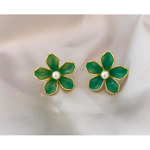

Women's Earrings Classic Flower Love Classic Vintage Earrings Jewelry Turquoise For Gift Daily 1 Pair