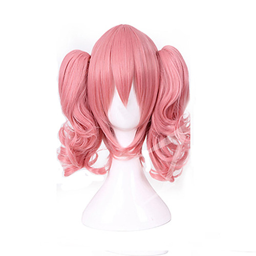 

Cosplay Costume Wig Synthetic Wig Cosplay Wig Lolita Curly Cosplay Lolita With 2 Ponytails Wig Pink Medium Length Blonde Pink Orange Synthetic Hair 20 inch Women's Cosplay Pink hairjoy