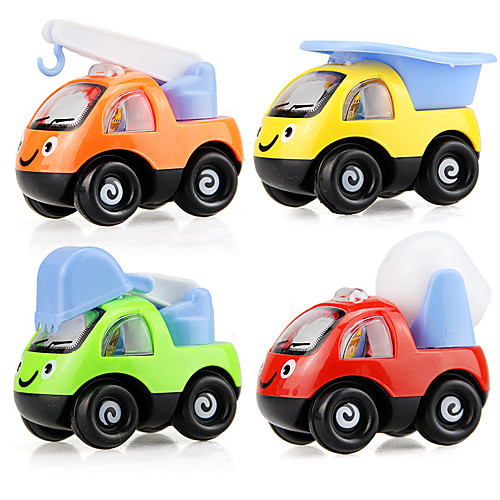 

Toy Car Vehicle Playset Pull Back Car / Inertia Car Mini Truck Police car Cartoon Toy Colorful Plastic Mini Car Vehicles Toys for Party Favor or Kids Birthday Gift 6 pcs