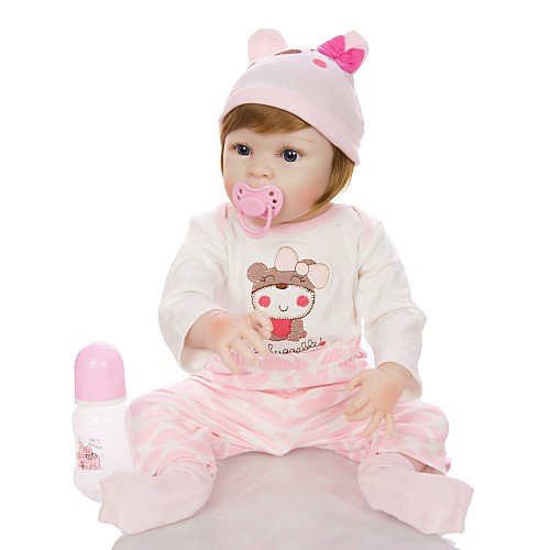 

KEIUMI 22 inch Reborn Doll Baby & Toddler Toy Reborn Toddler Doll Baby Girl Gift Cute Washable Lovely Parent-Child Interaction Full Body Silicone D282-C126 with Clothes and Accessories for Girls