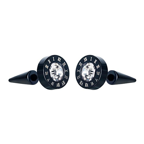 

Stud Earrings Classic Alphabet Shape Stylish Stainless Steel Earrings Jewelry Black For Gift Date Festival