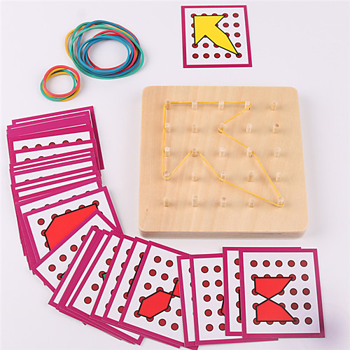 

Montessori Teaching Tool Building Blocks Jigsaw Puzzle Pegged Puzzles Educational Toy Square Education Kid's Toy Gift