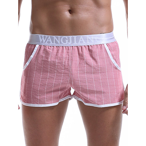 

Men's 1 Piece Print Boxers Underwear - Normal Low Waist Light Blue Blue Red M L XL