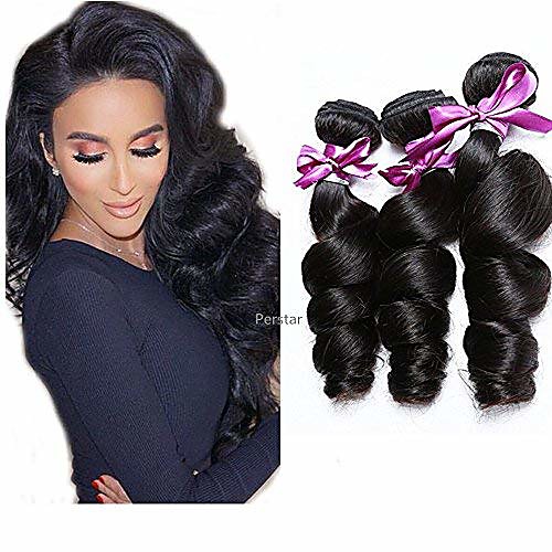 

3 Bundles Hair Weaves Peruvian Hair Loose Wave Human Hair Extensions Remy Human Hair 100% Remy Hair Weave Bundles 300 g Natural Color Hair Weaves / Hair Bulk Human Hair Extensions 8-28 inch Natural