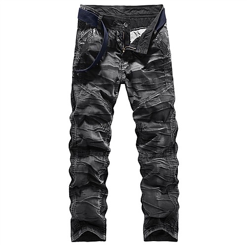 

Men's Hiking Pants Trousers Hiking Cargo Pants Solid Color Outdoor Standard Fit Breathable Stretchy Comfortable Multi-Pocket Cotton Pants / Trousers Bottoms Dark Grey Jungle camouflage Black Grey