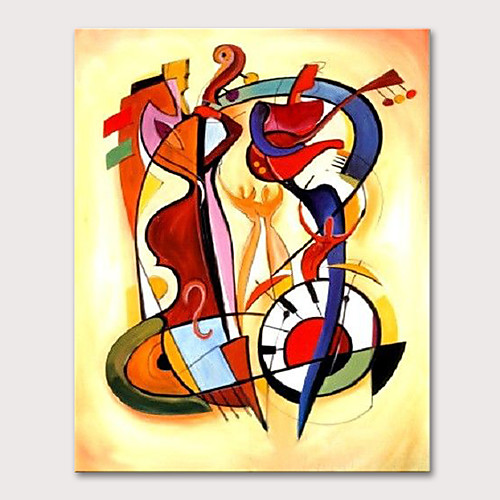

Oil Painting Hand Painted Vertical Abstract Pop Art Modern Rolled Canvas (No Frame)