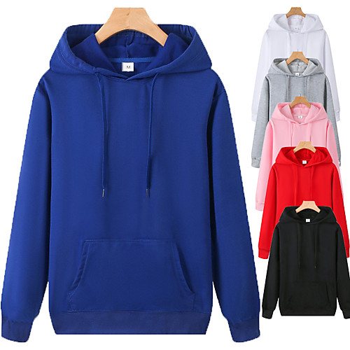 

Men's Hoodie Pullover Black White Blue Pink Minimalist Hoodie Fleece Solid Color Cool Sport Athleisure Hoodie Top Long Sleeve Breathable Warm Soft Comfortable Everyday Use Causal Exercising General