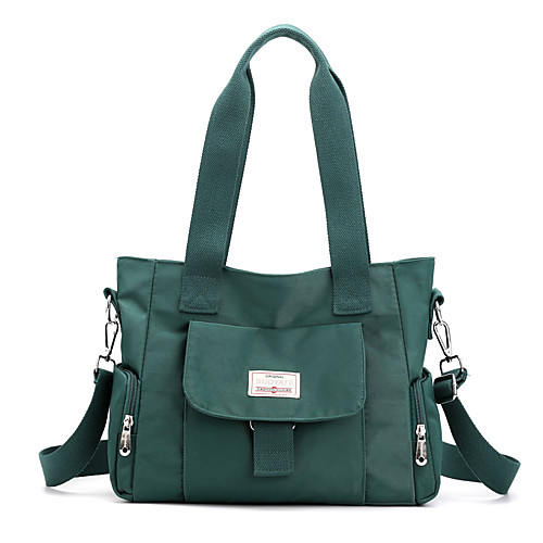 

Women's Bags Polyester Synthetic Top Handle Bag Zipper Daily Outdoor Handbags Black Purple Blushing Pink Khaki