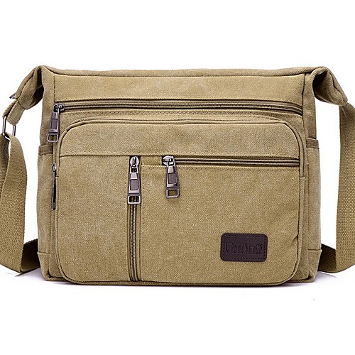 

Men's Bags Canvas Shoulder Messenger Bag Crossbody Bag Daily Outdoor Canvas Bag MessengerBag Black Blue Army Green Khaki