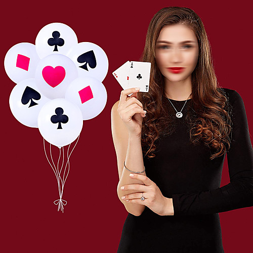 

Party Balloons 100 pcs Poker Party Supplies Latex Balloons Boys and Girls Party Birthday Decoration 12inch for Party Favors Supplies or Home Decoration