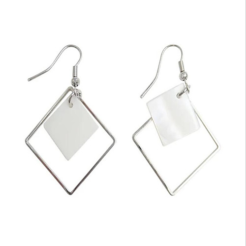 

Women's Stud Earrings Geometrical Love S925 Sterling Silver Earrings Jewelry Silver For Party Wedding Engagement Prom Festival 1 Pair