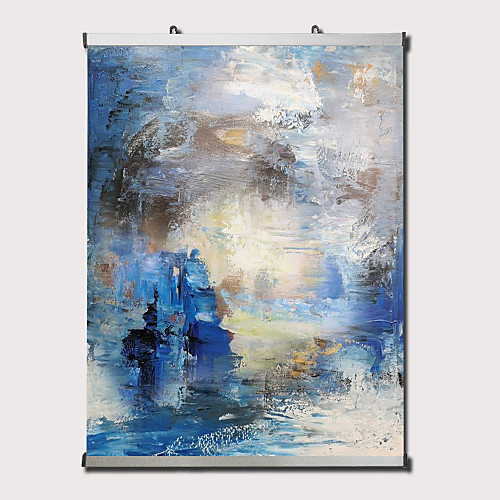 

Oil Painting Hand Painted Horizontal Panoramic Abstract Landscape Comtemporary Modern Stretched Canvas