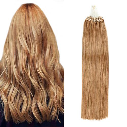 

Micro Ring Hair Extensions Hair Extensions Human Hair 50 pcs Pack Straight Hair Extensions