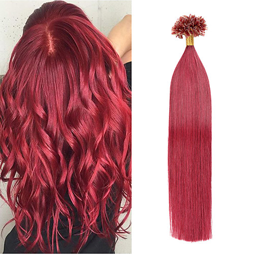 

Fusion / U Tip Hair Extensions Human Hair 50 pcs Pack Straight Hair Extensions